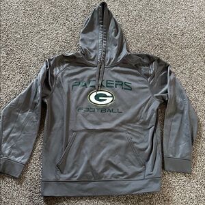 Majestic Gray Packers Hoodie